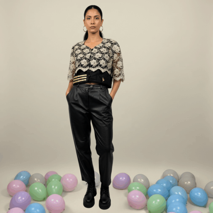 Veste de tailleur courte Adidas reworked par Aliona Sama