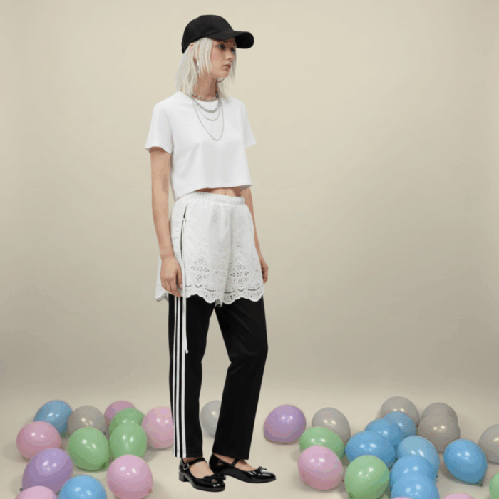 Combo pantalon-short Adidas upcyclé