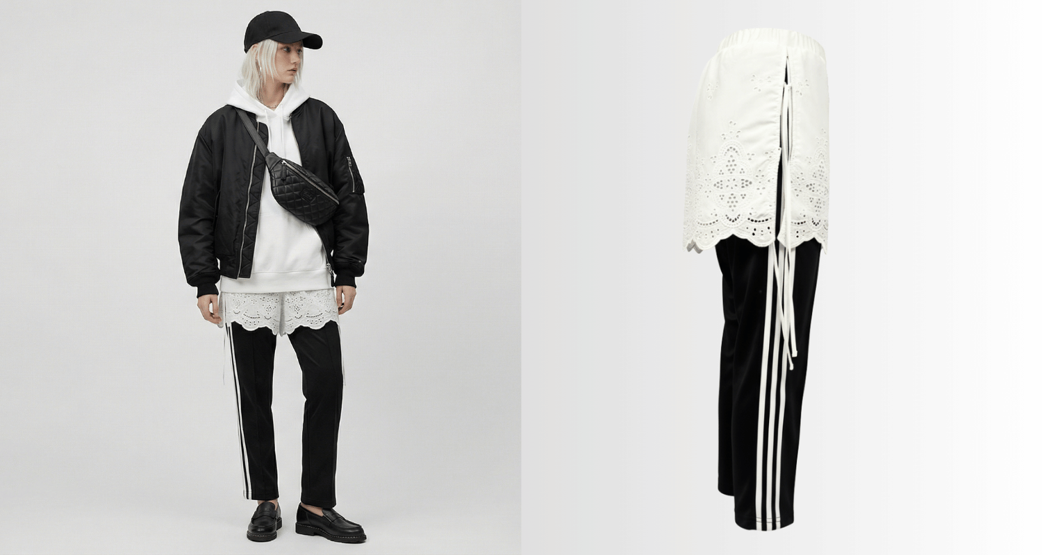 Layering combo pantalon short, une création de Aliona Sama